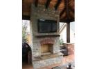 Fireplace With Pergola Broken Arrow