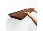Long Floating Shelves in Mahogany for Modern Home Storage 