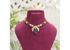 Stunning Long Kundan Necklace Set for Regal Charm