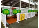 Stylish Temporary White Picket Fence