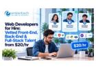 Web Developers for Hire: Vetted Front-End, Back-End & Full-Stack Talent from $20/hr