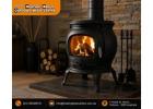 Pot Belly Fireplace with Radiant Heat and Cooktop